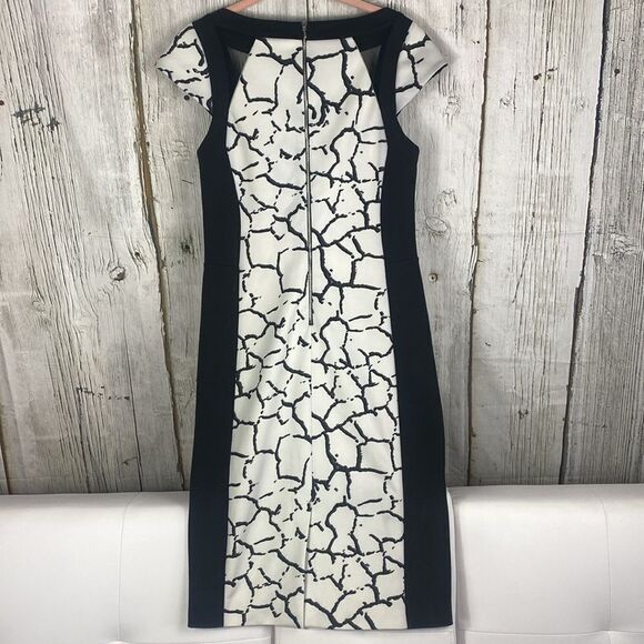 Ann Fontaine Penda Black and White Shift Dress Size 6 - Picture 6 of 11